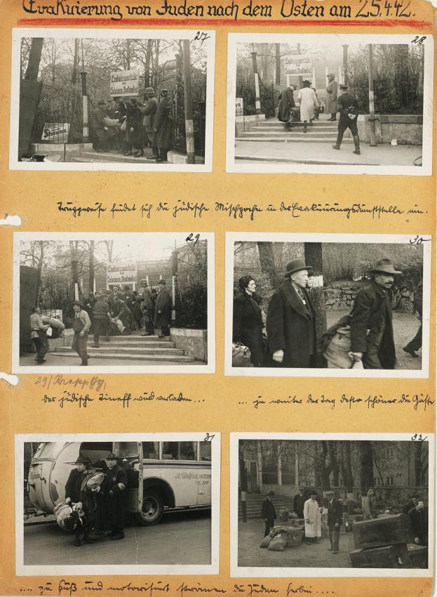 Würzburg, 25 April 1942. Jews concentrated in Platz’schen-Garten, prior to deportation to the Lublin district. 