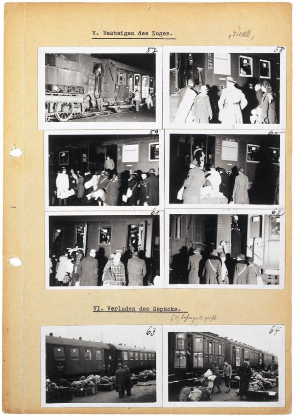 27 November 1941, early morning: photographs depicting the first deportation of Jews from Würzburg