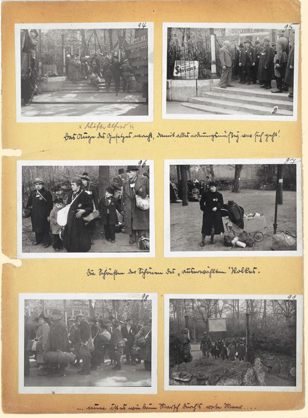 Würzburg, 25 April 1942. Jews concentrated in Platz’schen-Garten, awaiting deportation to the Lublin district.