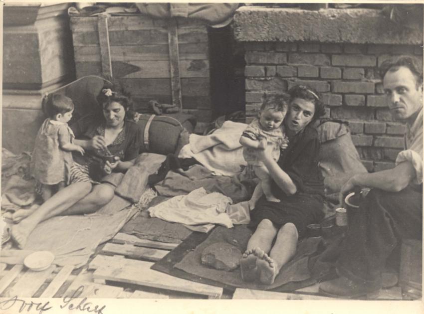 Mothers and Babies on the Journey to Palestine, Location Unknown