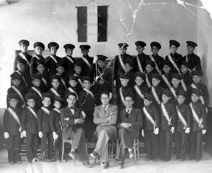 Class of students at the Talmud Torah in Benghazi, 1930s