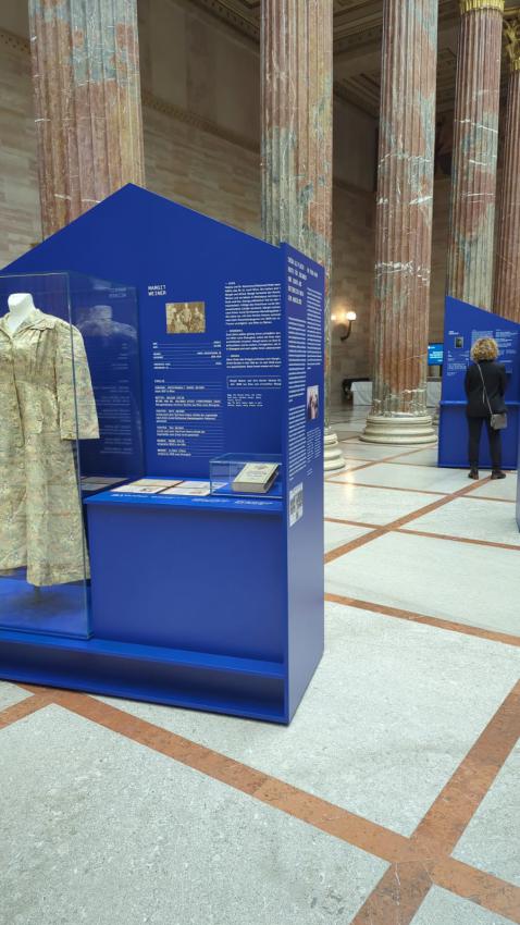 A display from Yad Vashem's new exhibition at the Austrian Parliament