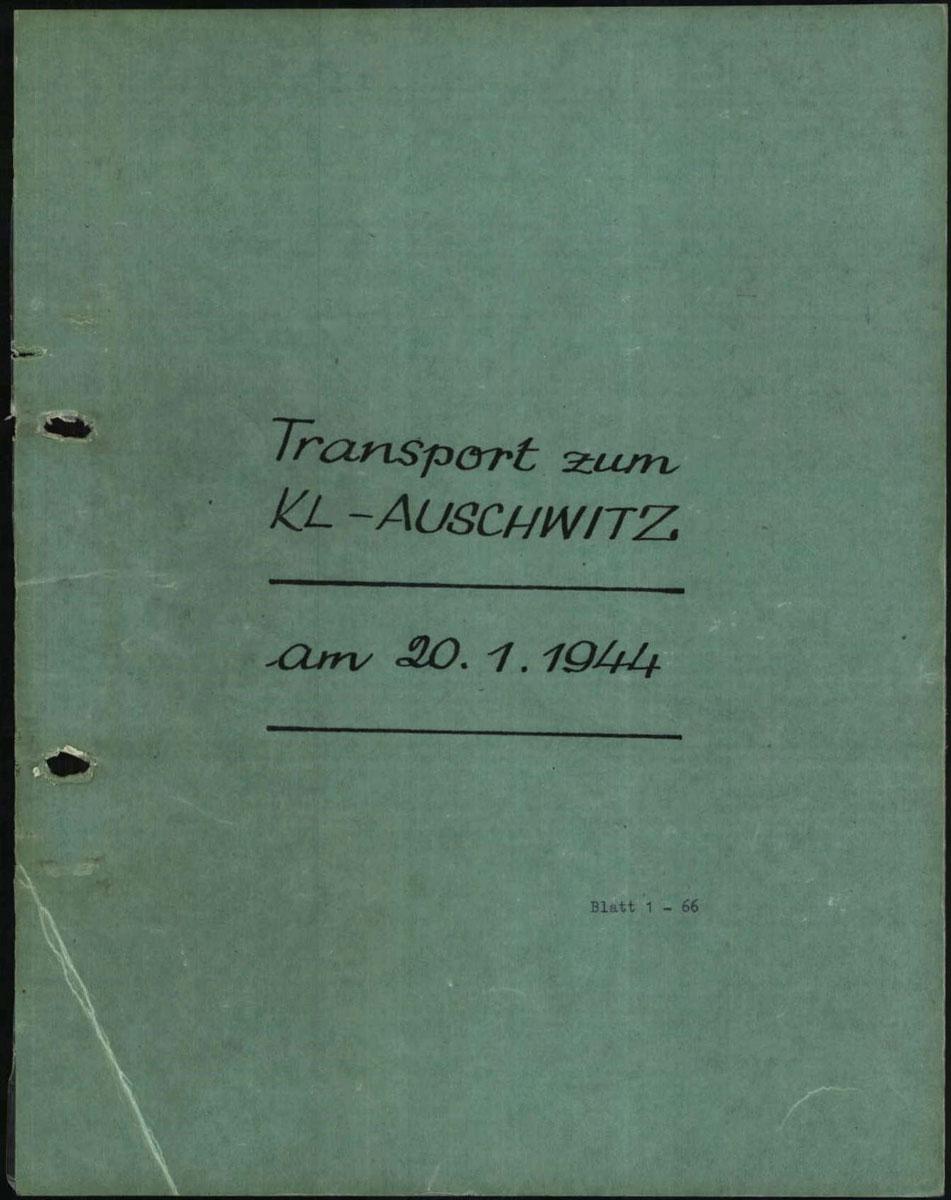 רשימת היהודים שגורשו בטרנספורט 66 שיצא ממחנה המעבר דרנסי לאושוויץ בתאריך ה-20 בינואר 1944. בין המשולחים אלברט – אברהם באנט