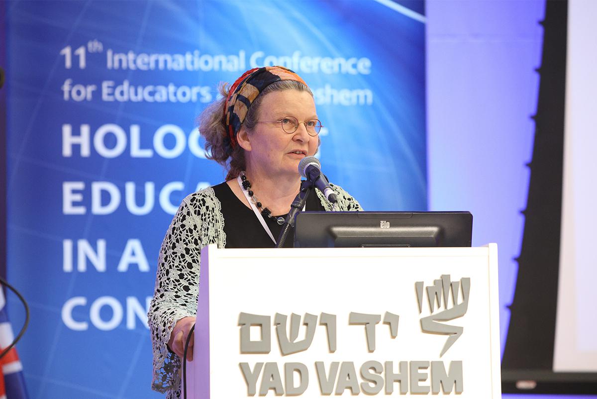 Dr. Noa Mkayton, Director, Overseas Education and Training Department, opening the 11th International Conference at Yad Vashem