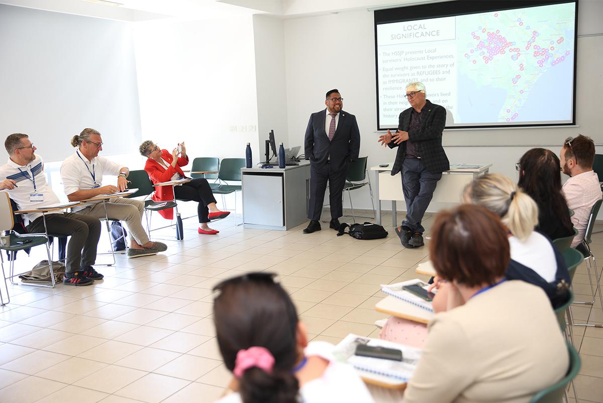 Workshop with Prof. Michael Hayse and Irvin Moreno-Rodriguez on Holocaust Survivors in South Jersey