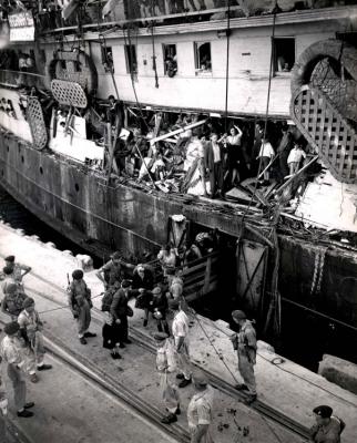 18 July 1947: British Soldiers Take Jews Off Exodus In Haifa Port