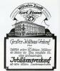 Advertisement for a Jewish department store advertisement in Würzburg announcing the store's 25th year of activity