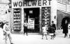 Würzburg on &quot;Boycott Day &quot;, 1 April 1933. An SS man stands in front of a Jewish business, which is blocked by a sign calling shoppers to boycott the store. The sign reads: &quot;Fight the [Jewish] Department Stores &quot;.