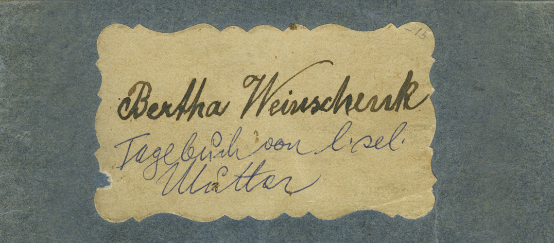 Tagebuch, das Bertha Weinschenk in der Schweiz über ihre Erlebnisse in Theresienstadt schrieb