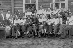 Egy zsidó zenekar a 2. világháború előtt, Swieciany, Lengyelország, később Litvánia