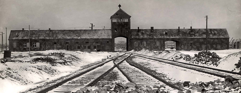 Entrance to the Auschwitz-Birkenau extermination camp