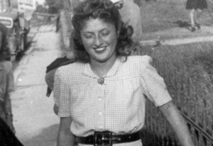 Death march survivor Mariana Taubner, on the day she left Volary on her way to her family in Budapest, Volary, 12 July 1945