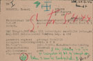 Samuel Horwitz's registration card from Westerbork transit camp